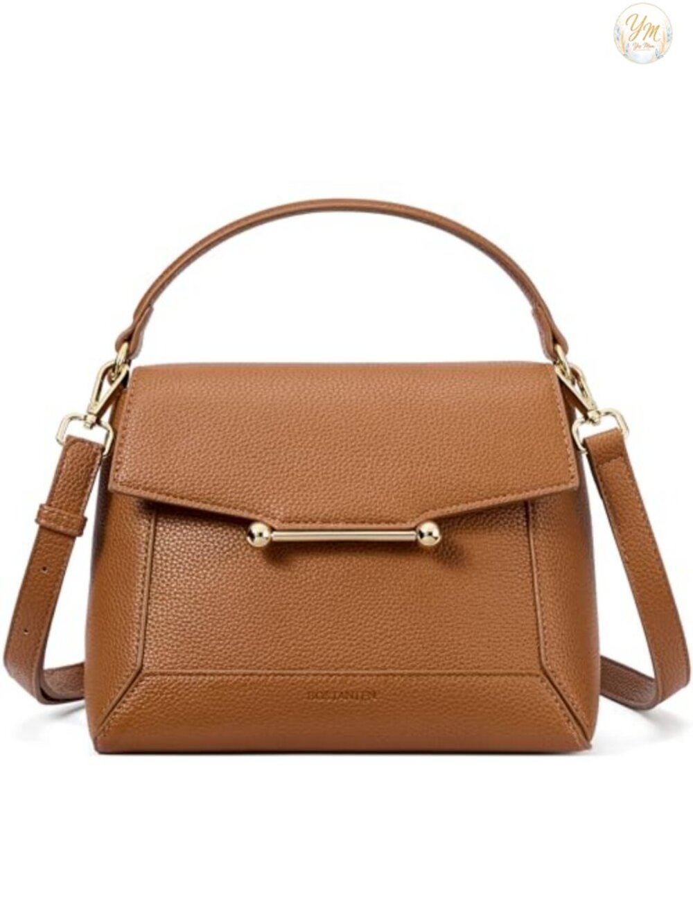 Vegan Leather Crossbody Bag Magnetic Closure Adjustable Strap